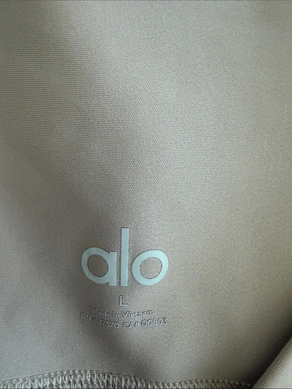 Alo Yoga Airlift Legging in Taupe size L Full Length High Rise 28” Pants